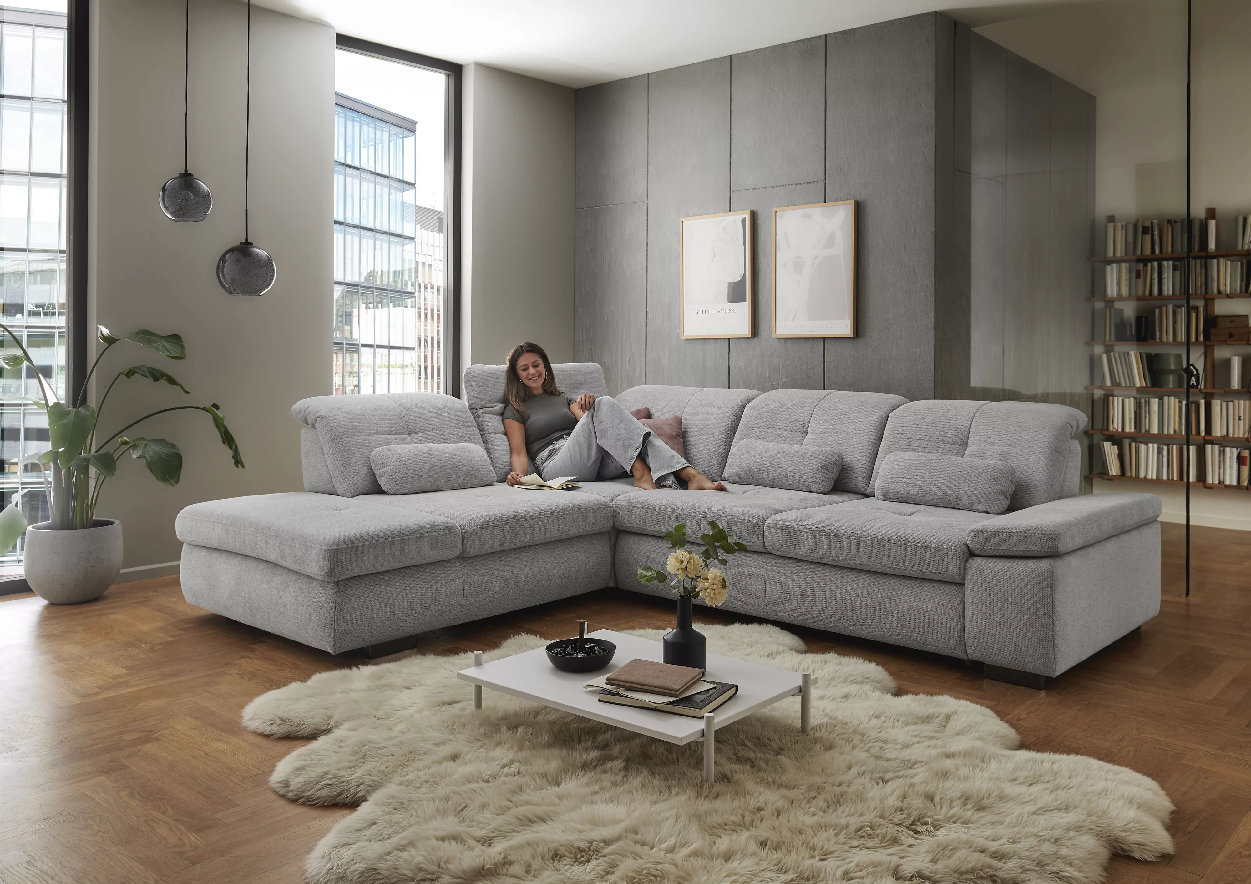 Die PlanBar Ecksofa "MP-IN16012 L-Form mit Federkern-Polsterung", inkl. Sit günstig online kaufen