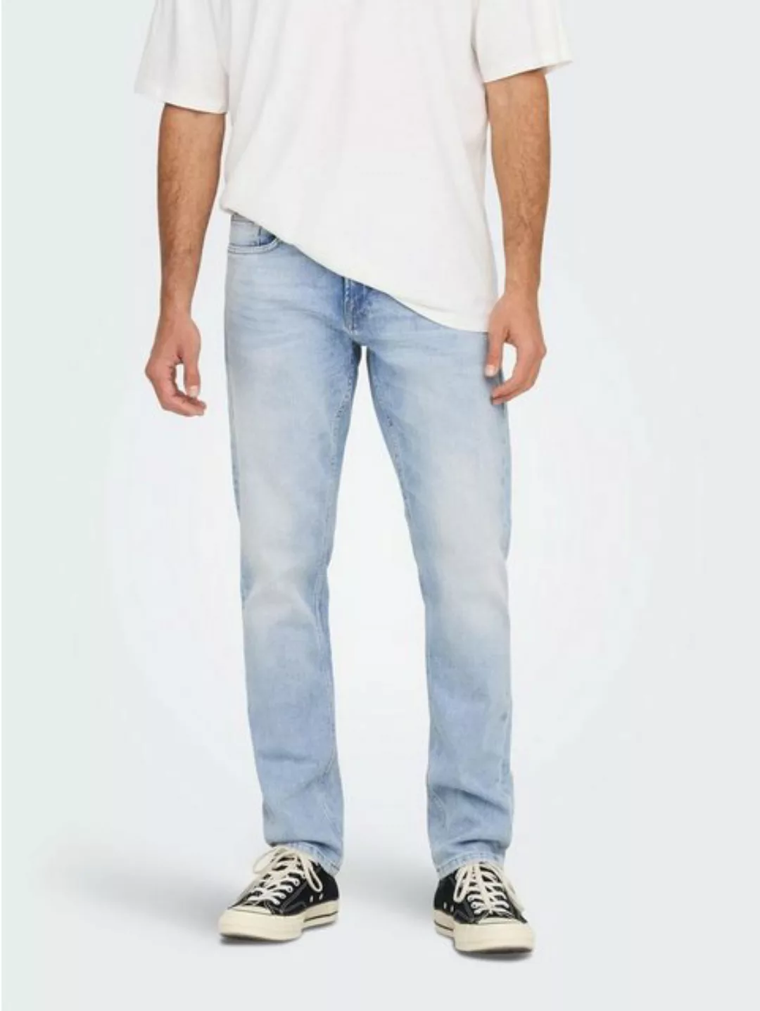 ONLY & SONS Slim-fit-Jeans Slim Fit Jeans Denim Hose Pants Stone Wash Trous günstig online kaufen