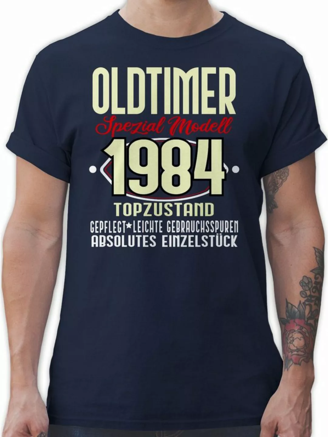 Shirtracer T-Shirt Oldtimer Spezial Modell 1984 Vierzigster 40. Geburtstag günstig online kaufen