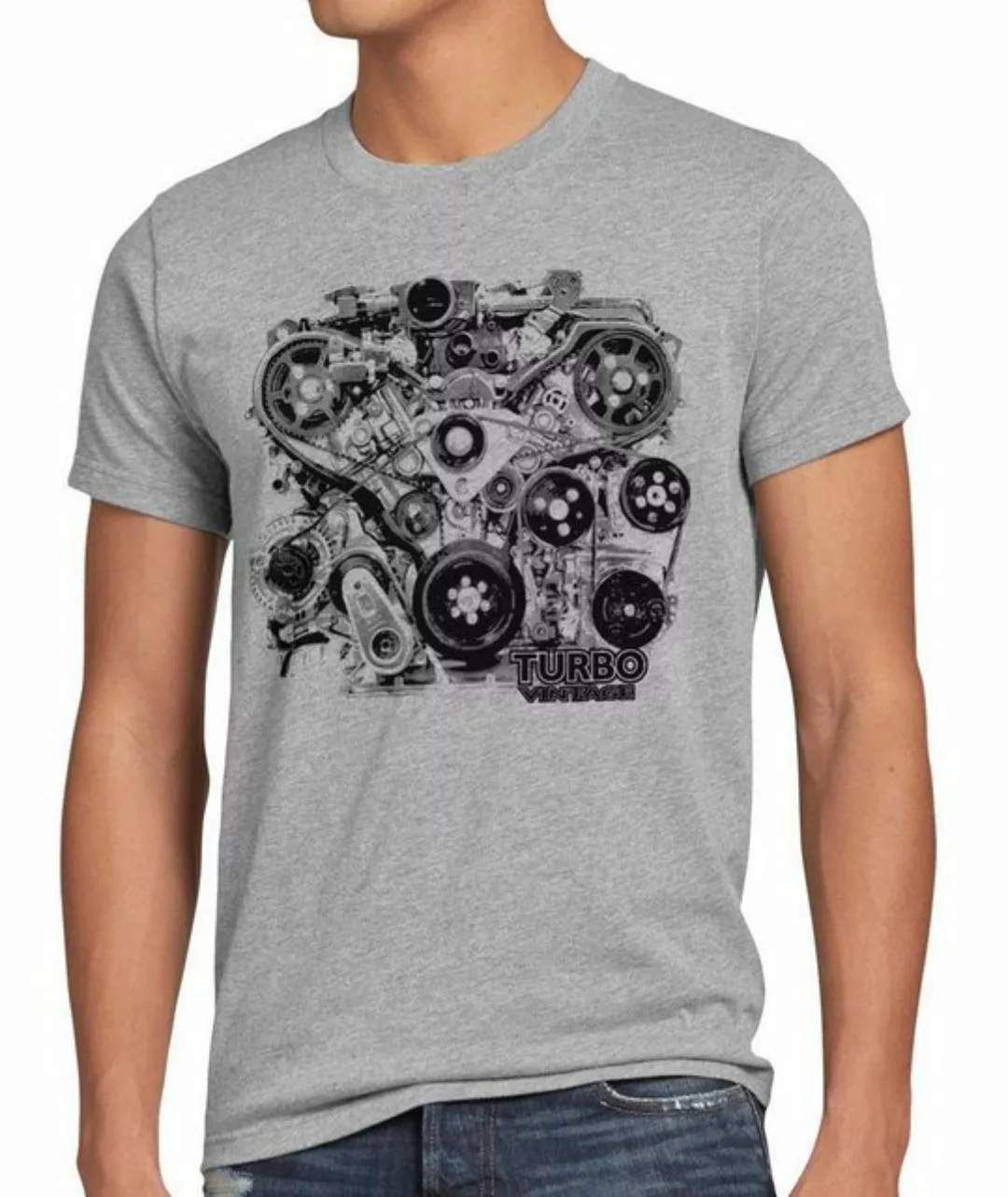 style3 Print-Shirt Herren T-Shirt Turbo Vintage Muscle Car Auto mustang mot günstig online kaufen