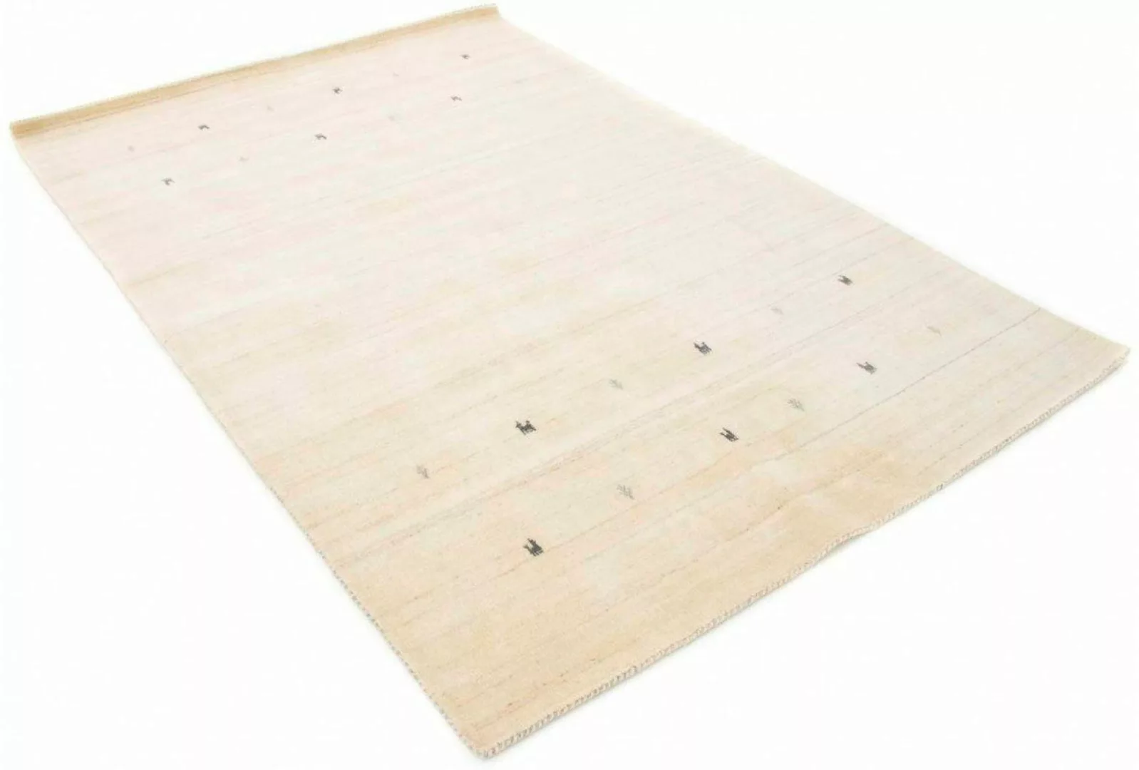 carpetfine Wollteppich »Gabbeh Uni, auch als Läufer und Rund erhältlich«, r günstig online kaufen