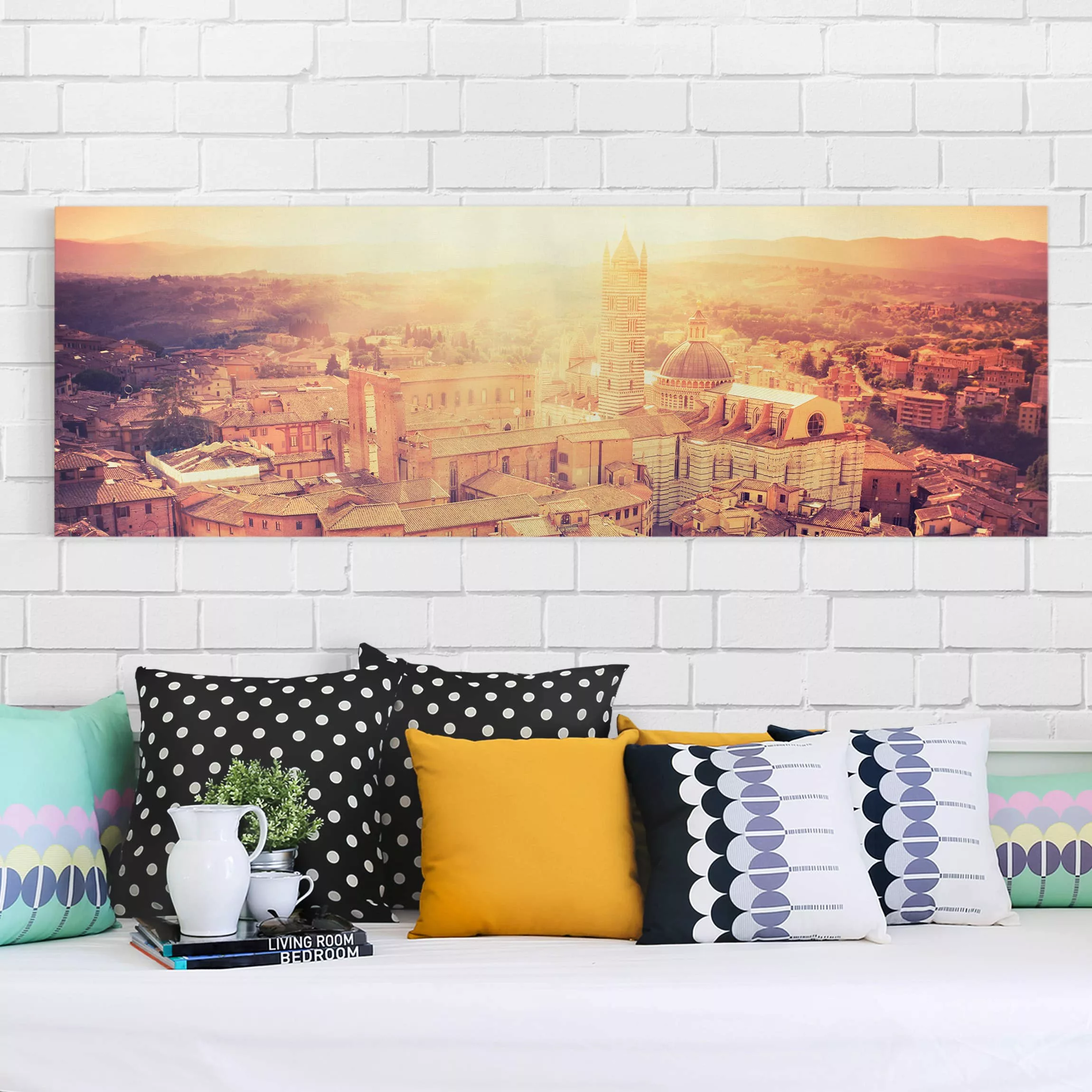 Leinwandbild - Panorama Fiery Siena günstig online kaufen