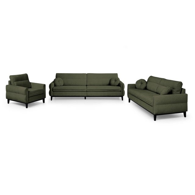 Beautysofa Polstergarnitur Belweder 3+2+1, Sofa 3-Sitzer 2-Sitzer Sessel Po günstig online kaufen