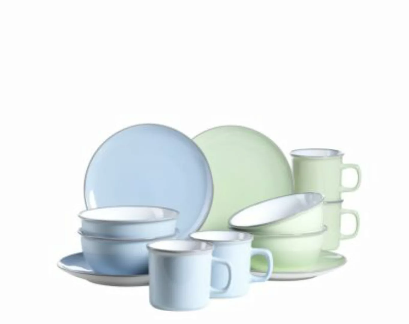 MÄSER Frühstücksset, Keramik MAILA grün/blau günstig online kaufen