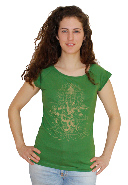 Bio-bambus-viskose Shirt "Ganesha" günstig online kaufen