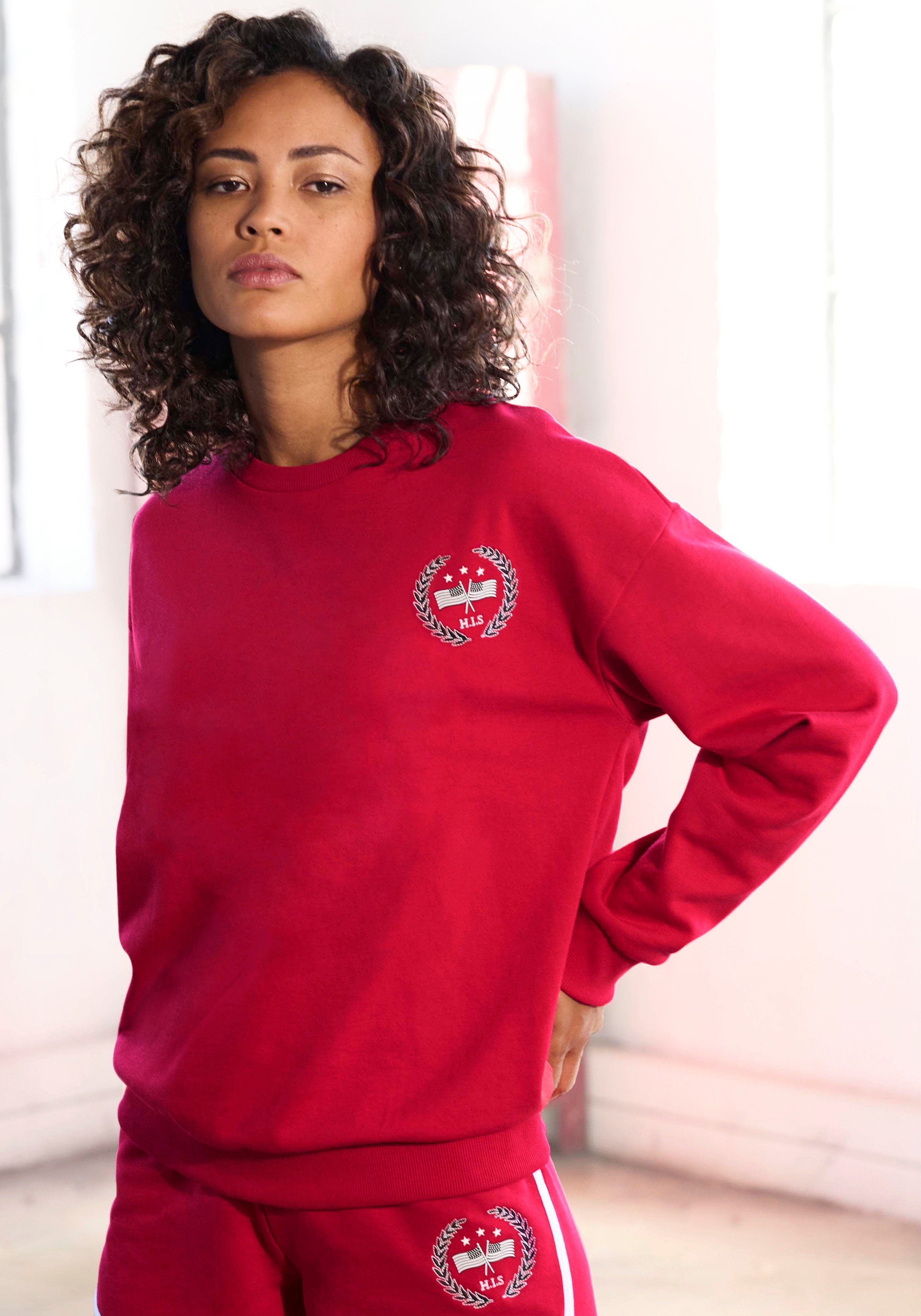 H.I.S Sweatshirt, (1 tlg.), mit trendigem Logo-Druck, Loungeanzug günstig online kaufen