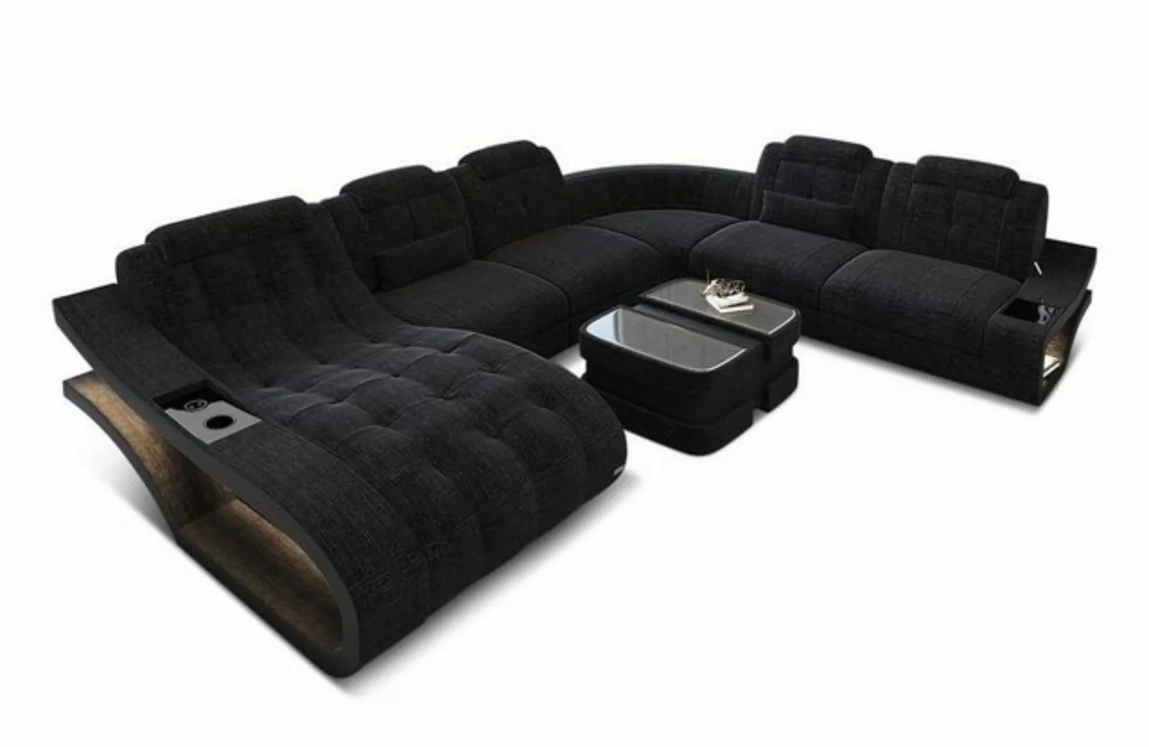 Sofa Dreams Wohnlandschaft Polster Stoffsofa Couch Elegante H XXL Form Stof günstig online kaufen
