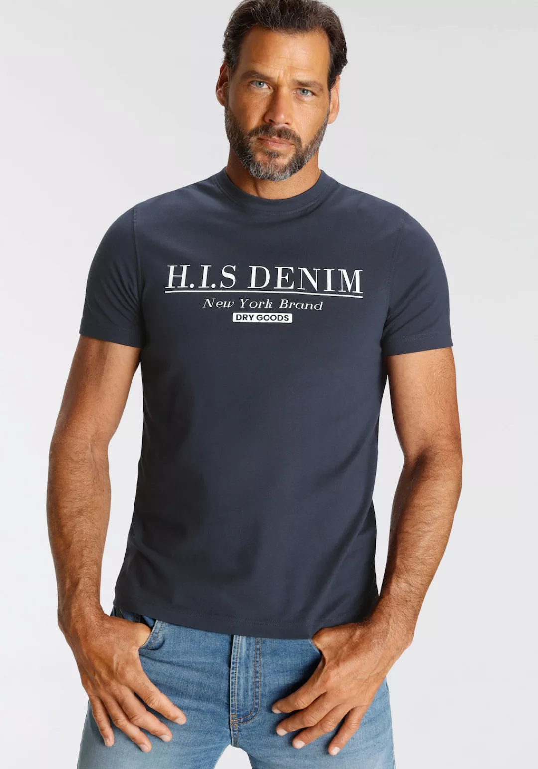 H.I.S T-Shirt, mit Logo-Print vorne günstig online kaufen