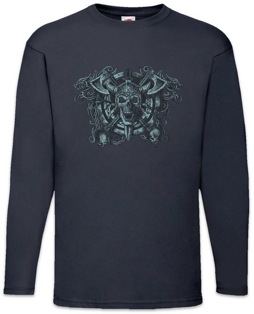 Urban Backwoods Langarmshirt Viking Skull Circle Langarm T-Shirt Walhalla O günstig online kaufen