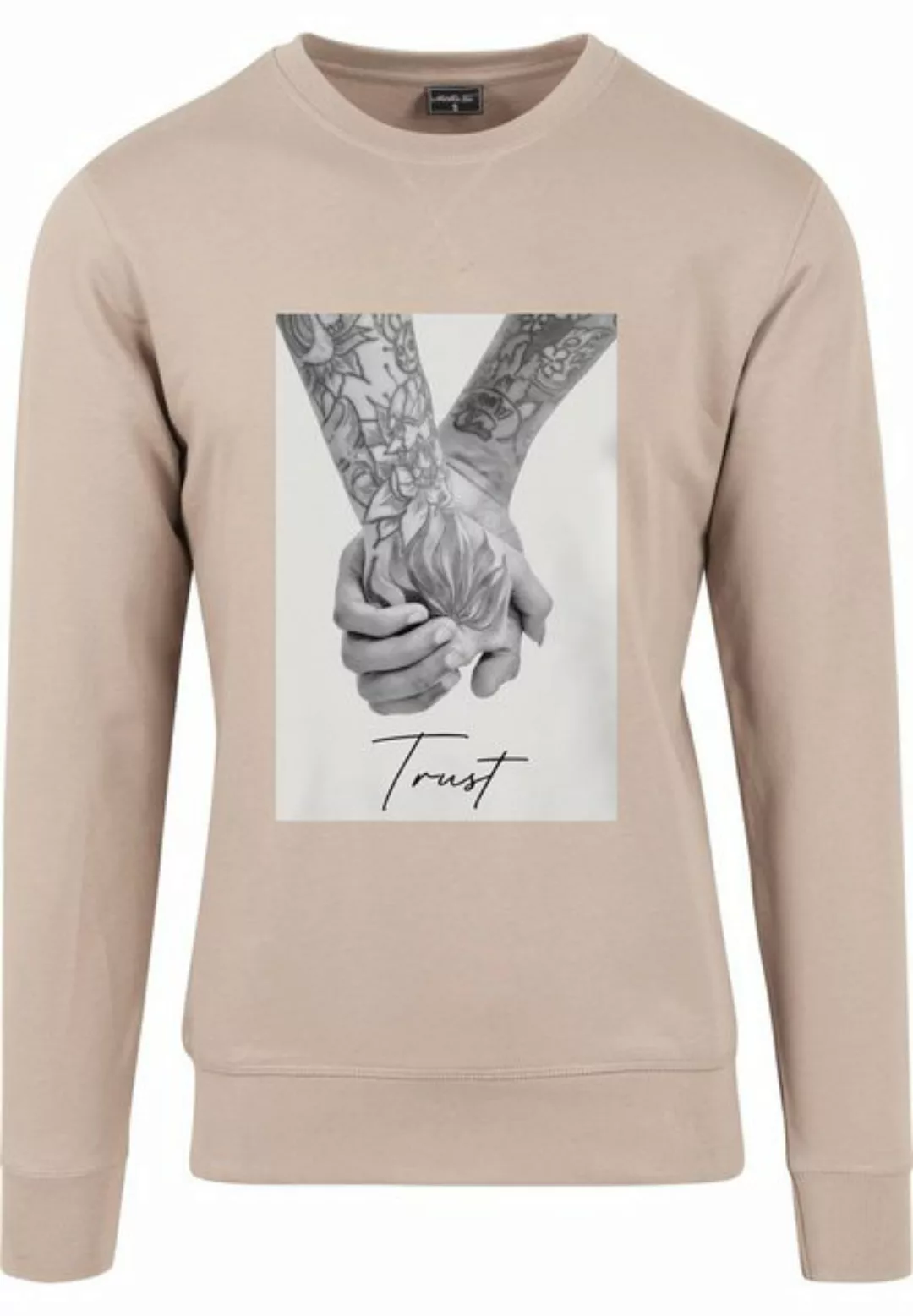 MisterTee Rundhalspullover MisterTee Herren Trust 2.0 Crewneck (1-tlg) günstig online kaufen