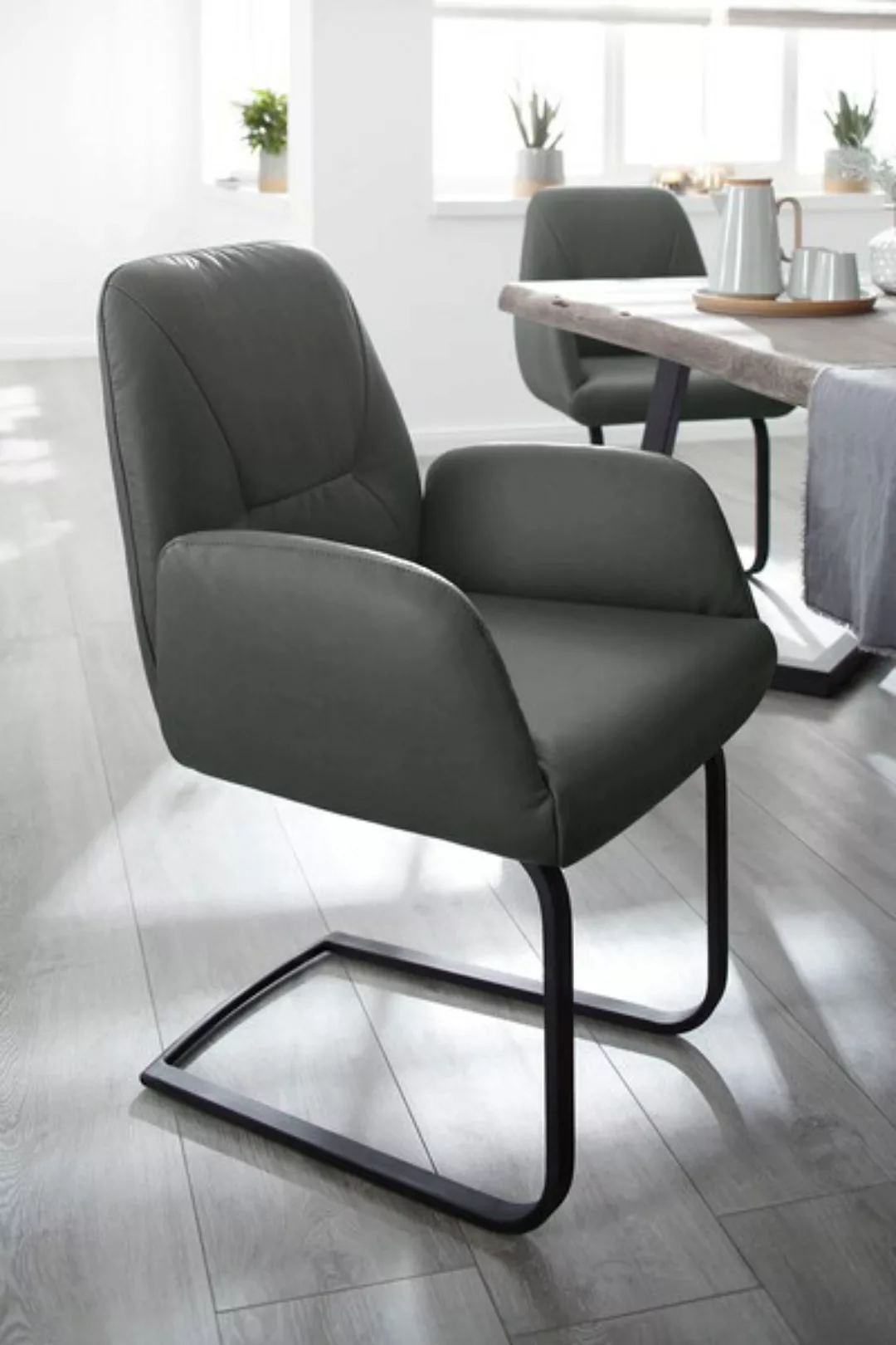 W.SCHILLIG Freischwinger »ole«, Longlife Xtra-Leder Z69, Gestell in Schwarz günstig online kaufen