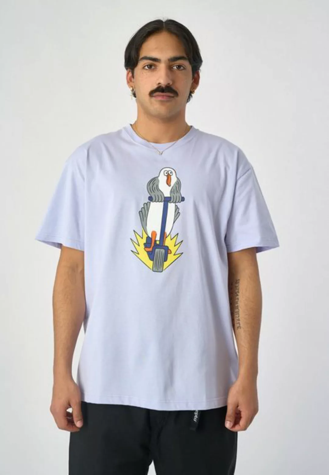 Cleptomanicx T-Shirt Scooter Gull mit coolem Frontprint günstig online kaufen
