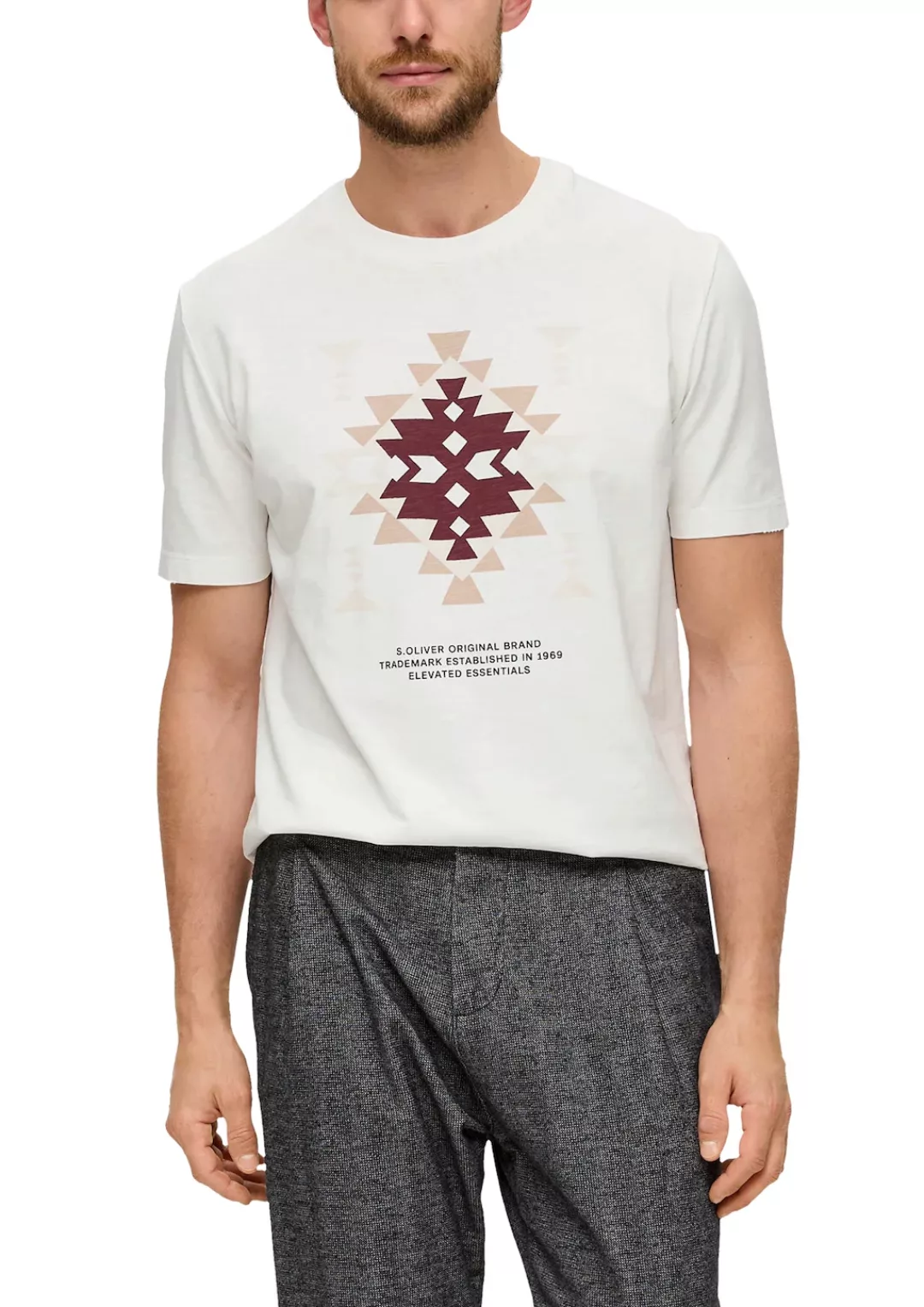 s.Oliver T-Shirt mit großem Frontprint günstig online kaufen