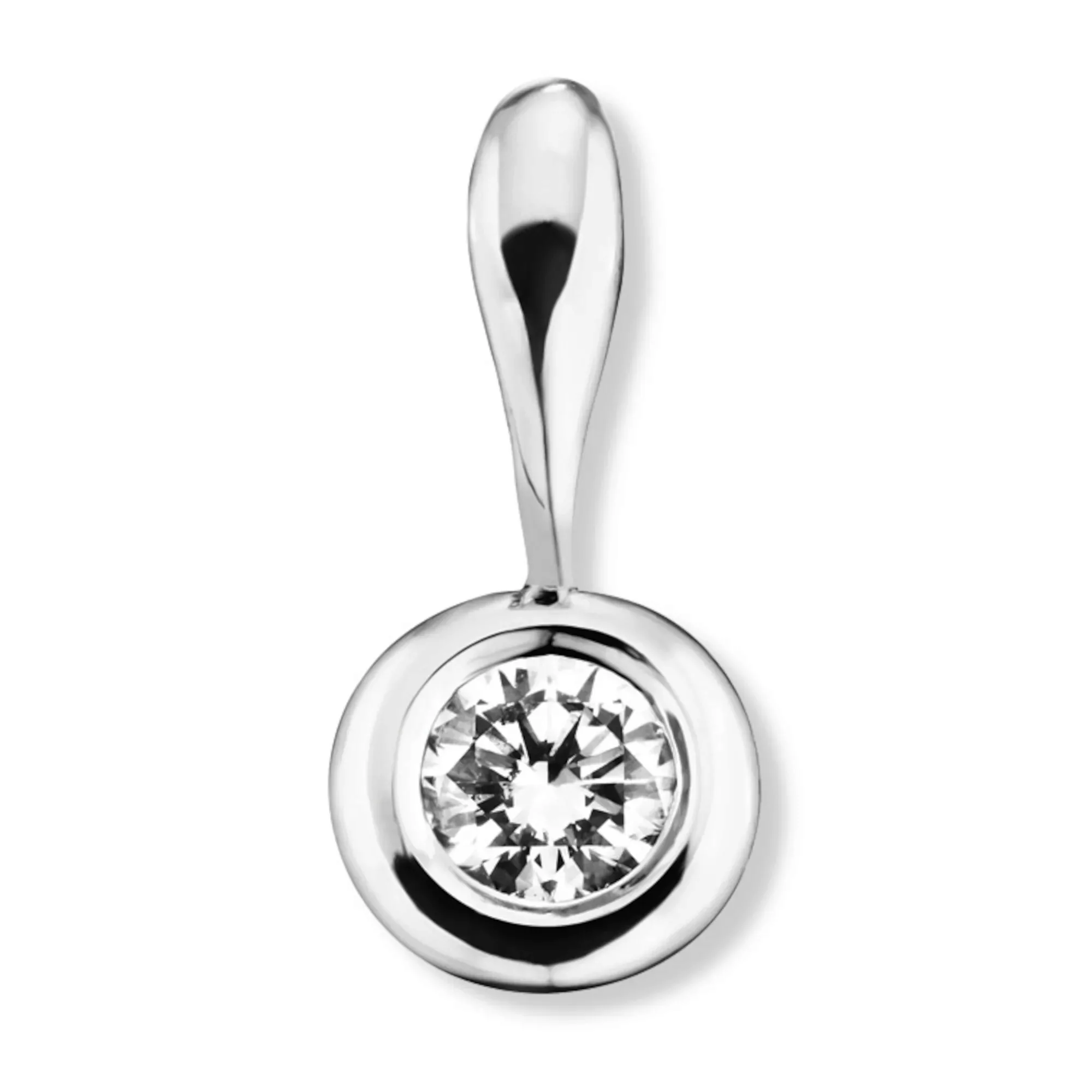 ONE ELEMENT Kettenanhänger "0.1 ct Diamant Brillant Zarge Anhänger aus 585 günstig online kaufen