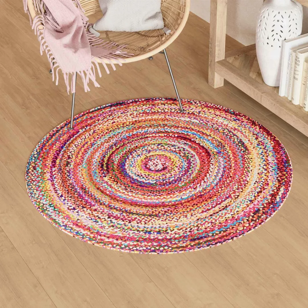 morgenland Wollteppich »Sisalteppich Teppich Indigo Stripy«, rund, Wohnzimm günstig online kaufen