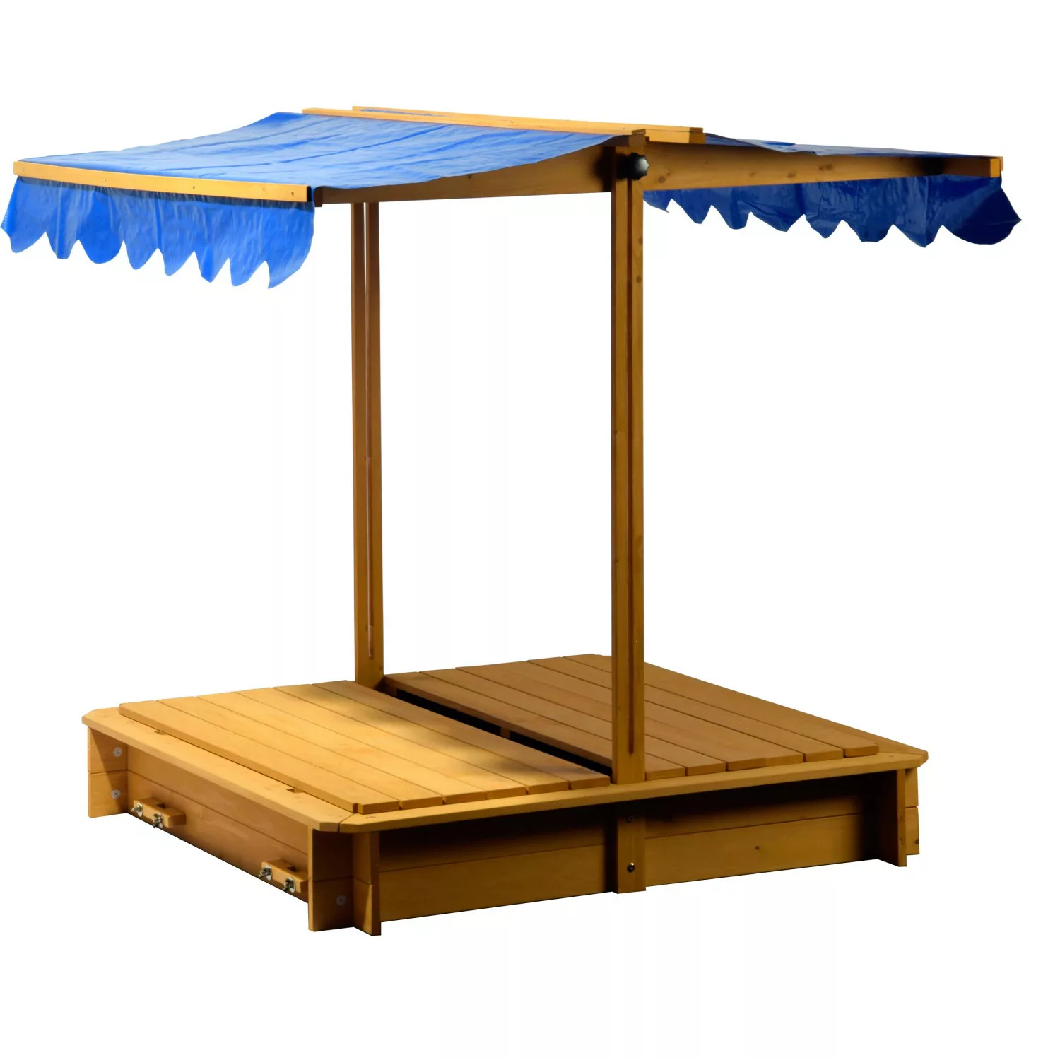 Sandkasten mit schwenkbarem Dach 112 cm x 112 cm x 112 cm FSC® günstig online kaufen