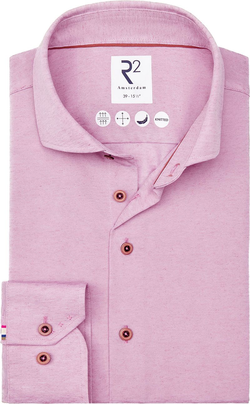 R2 Hemd Leinen Blend Rosa - Größe 45 günstig online kaufen