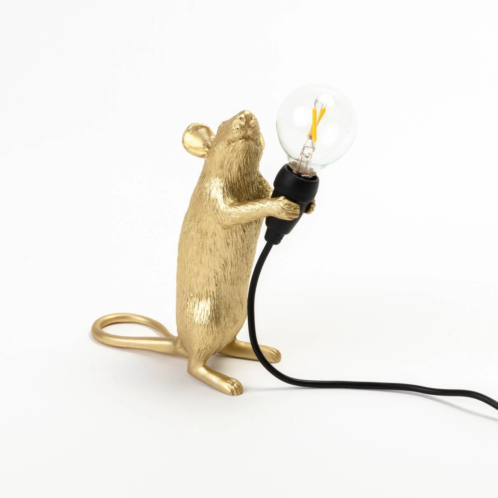 SELETTI Mouse Lamp LED-Dekolampe USB stehend gold günstig online kaufen