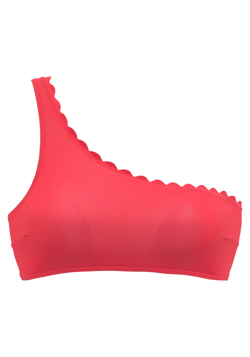 LASCANA Bustier-Bikini-Top "Scallop", in One-Shoulder-Form günstig online kaufen