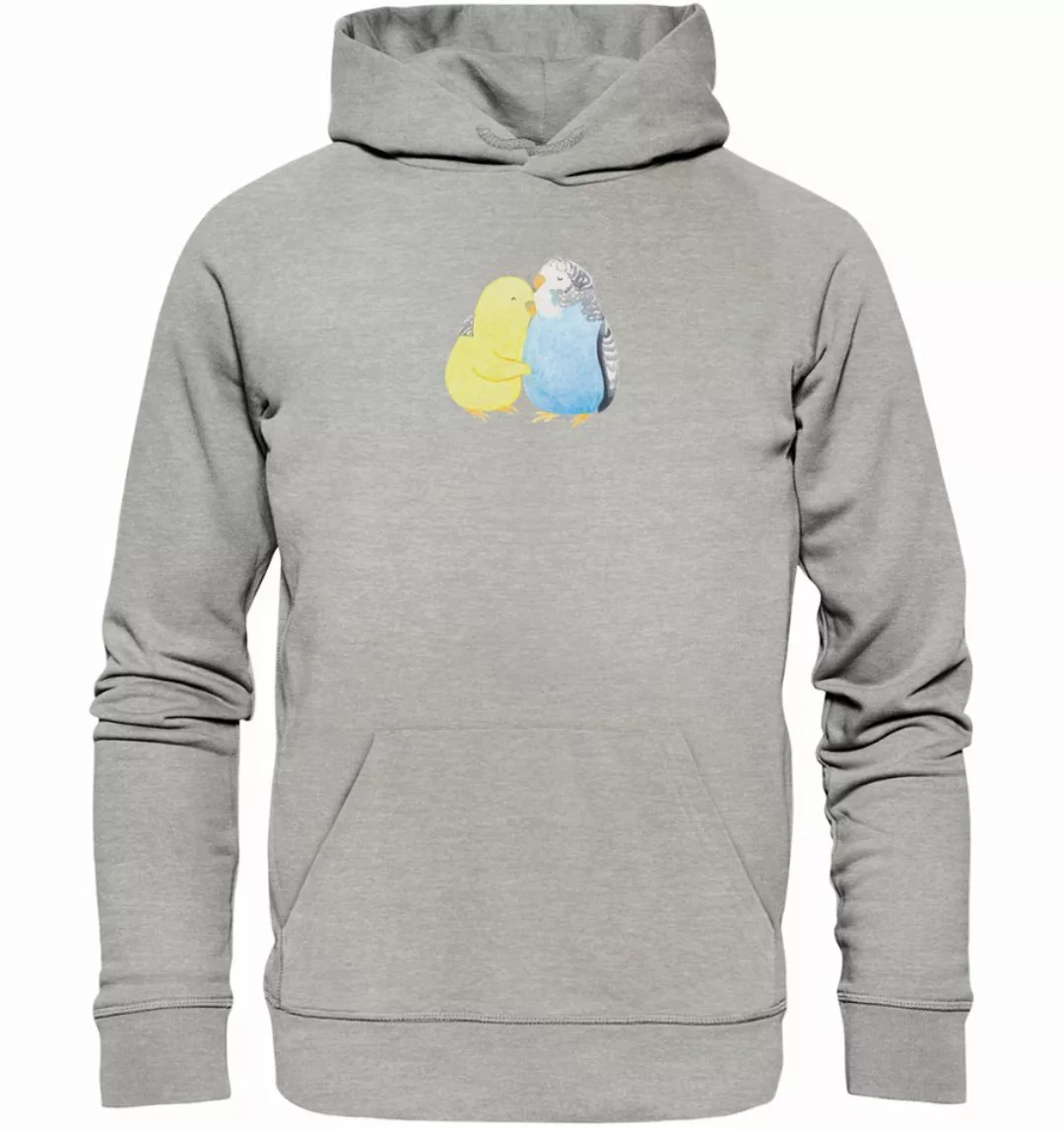 Mr. & Mrs. Panda Hoodie Größe XXL Wellensittich Liebe - Heather Grey - Gesc günstig online kaufen