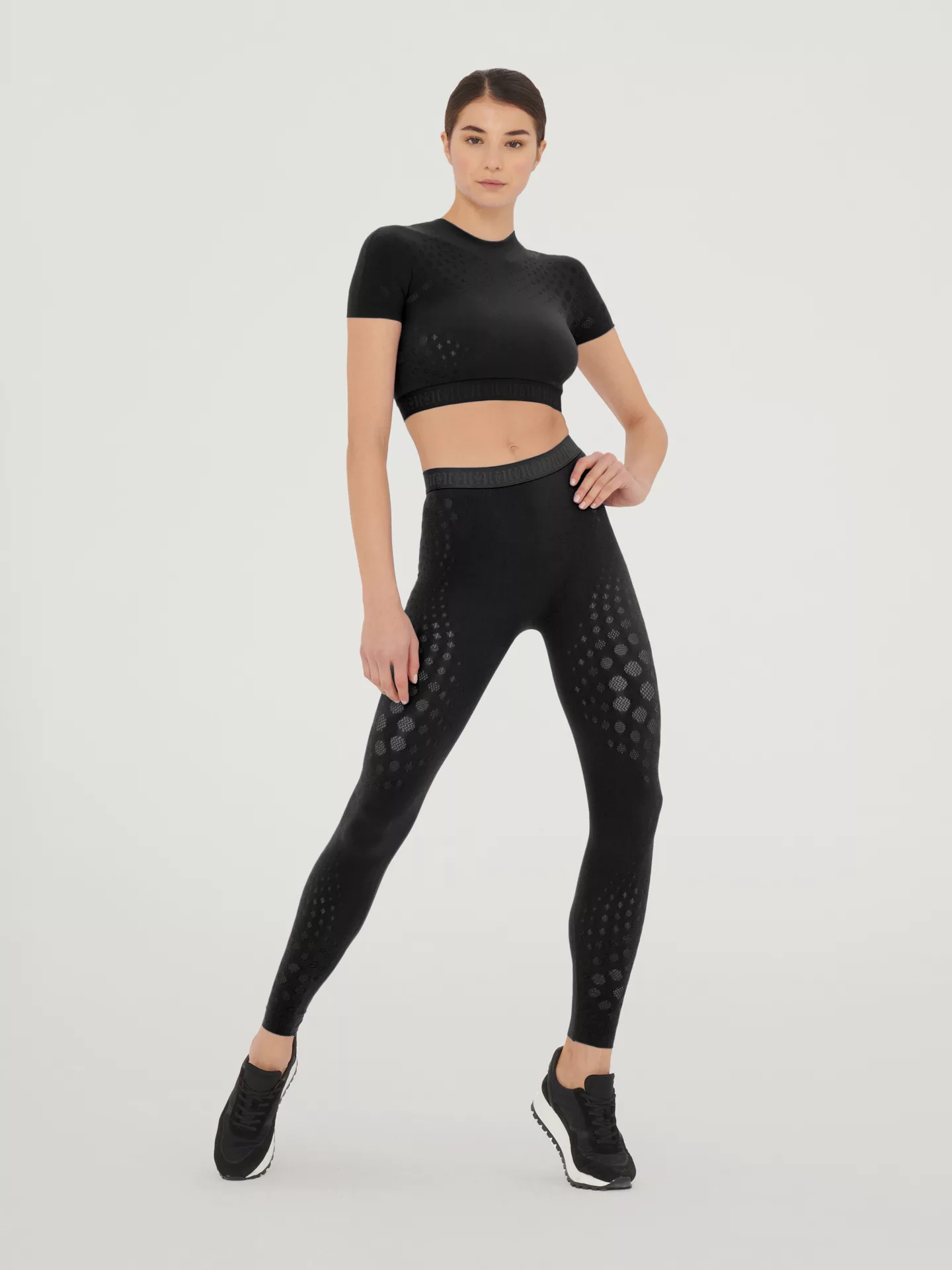 Wolford - Dots Illusion Net Leggings, Frau, black, Größe: L günstig online kaufen