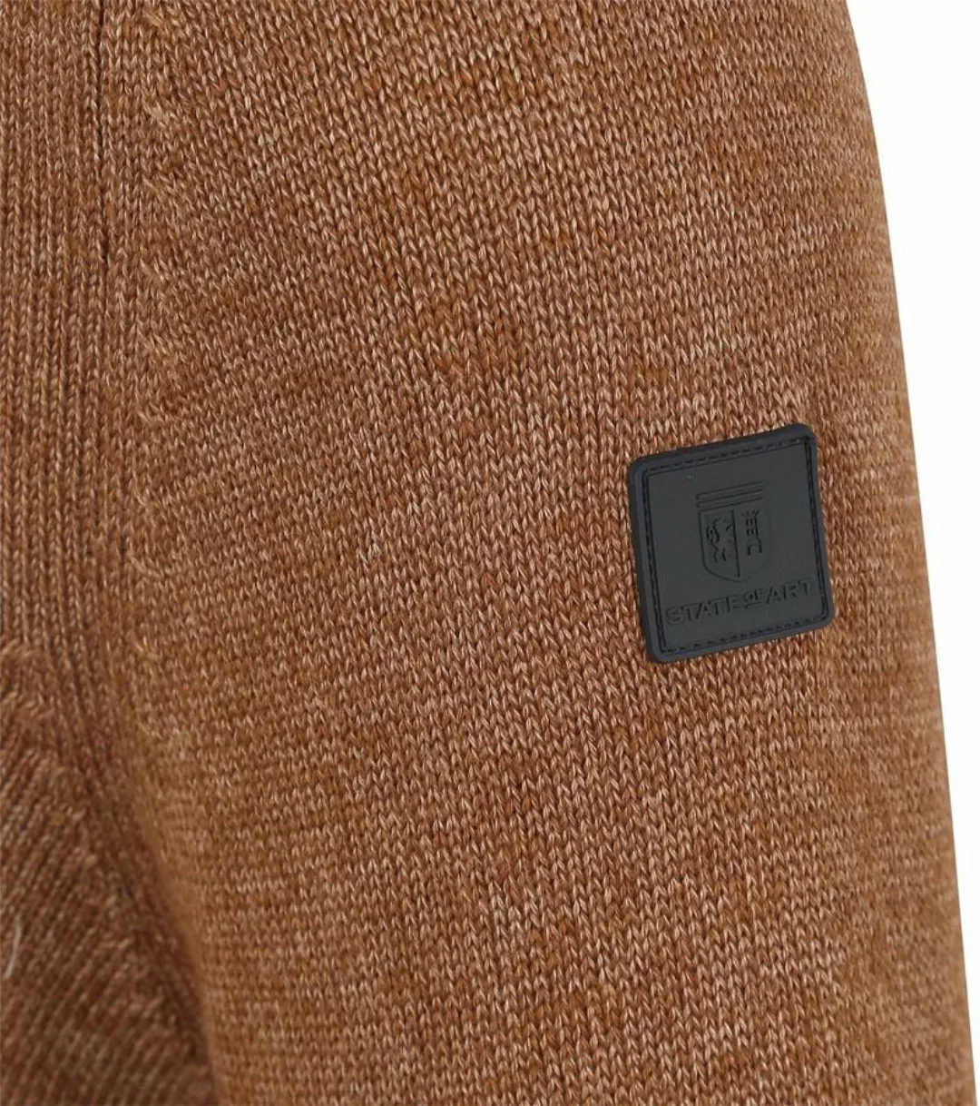 State Of Art Half Zip Pullover Melange Camel Braun - Größe L günstig online kaufen