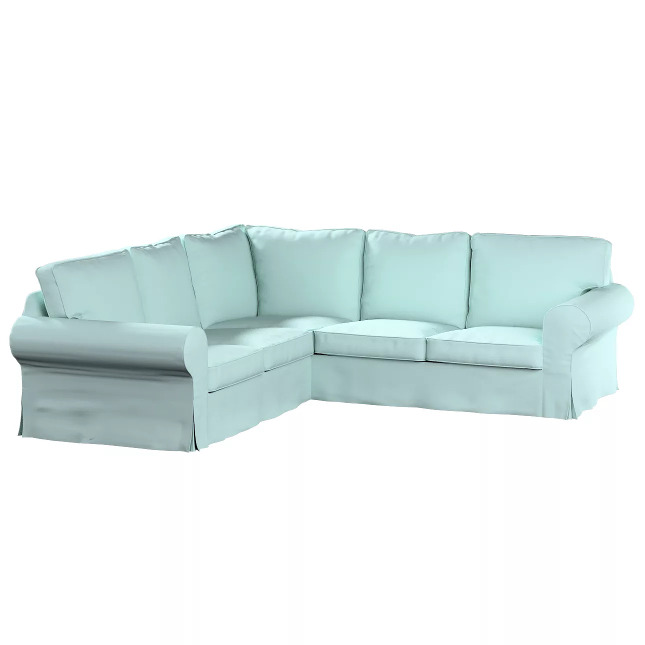 Bezug für Ektorp Ecksofa, hellblau, Sofahusse für Ektorp Ecksofa, Cotton Pa günstig online kaufen