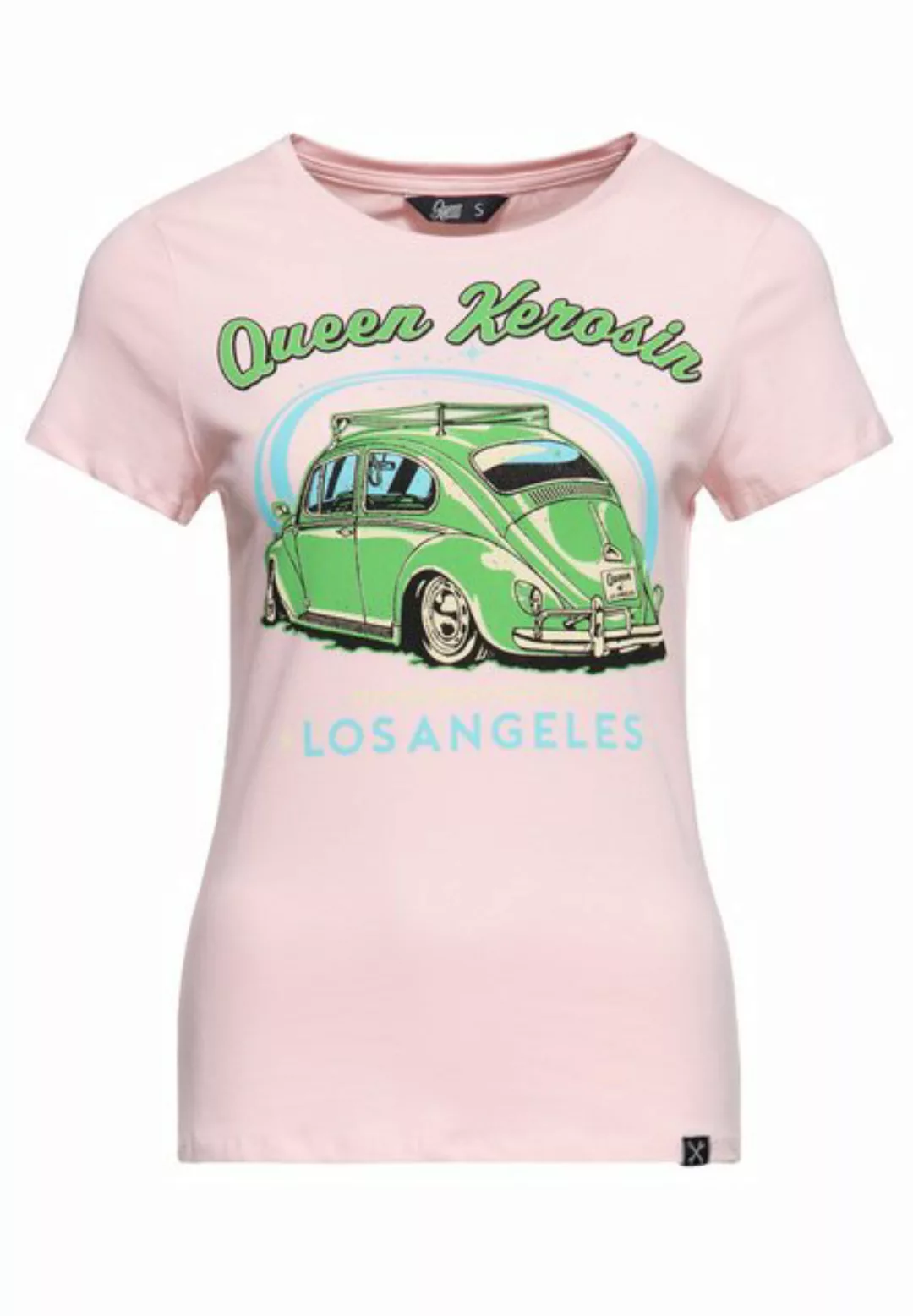 QueenKerosin Print-Shirt Los Angeles (1-tlg) mit Oldtimer-Print günstig online kaufen