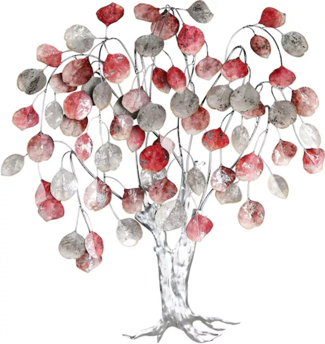 GILDE Wanddekoobjekt »Wandrelief Love Tree, rottöne/silber« günstig online kaufen