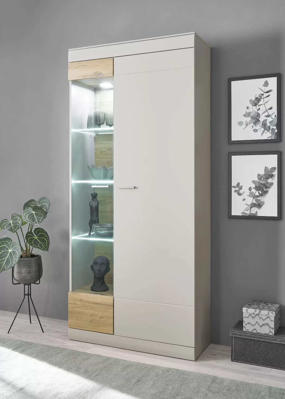 INOSIGN Vitrine "SCARA", mit Applikation Zinneiche Dekor, Breite 90 cm, mit günstig online kaufen