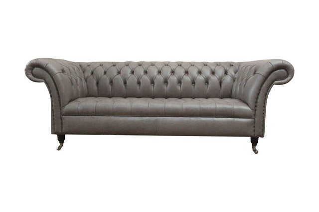 JVmoebel Sofa Graue Chesterfield englisch klassischer Stil Sofa Couch 3 Sit günstig online kaufen