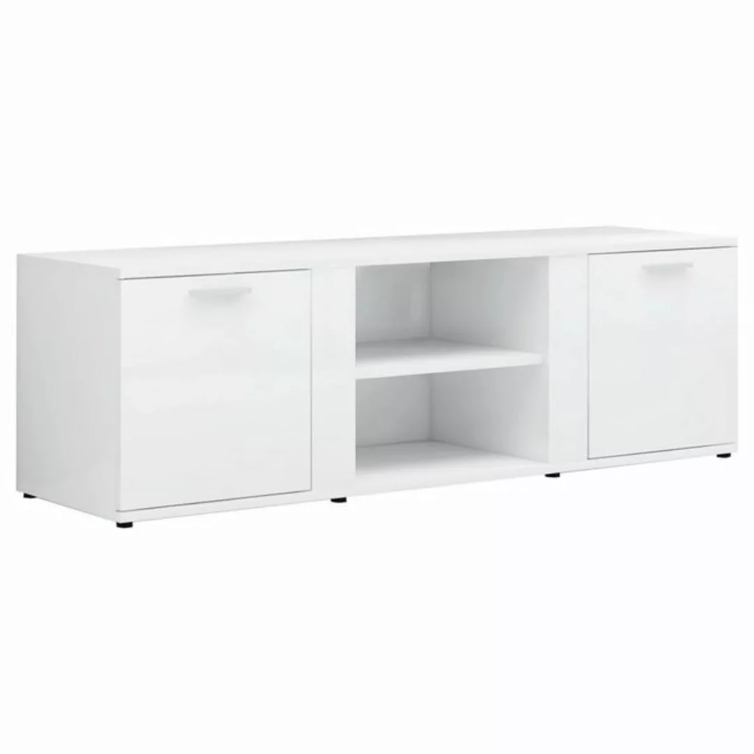 vidaXL TV-Schrank TV-Schrank Hochglanz-Weiß 120 x 34 x 37 cm Spanplatte Low günstig online kaufen