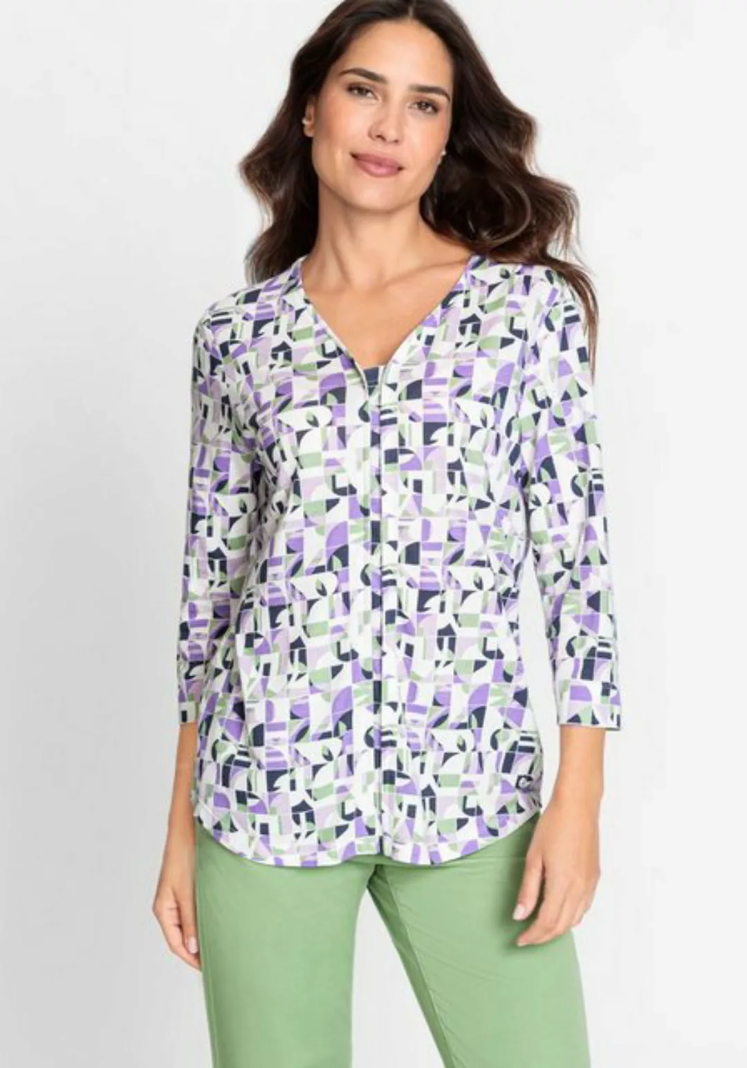 Olsen V-Shirt im blusenartigen Schnitt günstig online kaufen