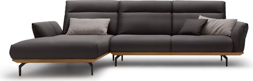 Creation BY ROLF BENZ Ecksofa »CR.460«, Sockel in Nussbaum, Winkelfüße in U günstig online kaufen