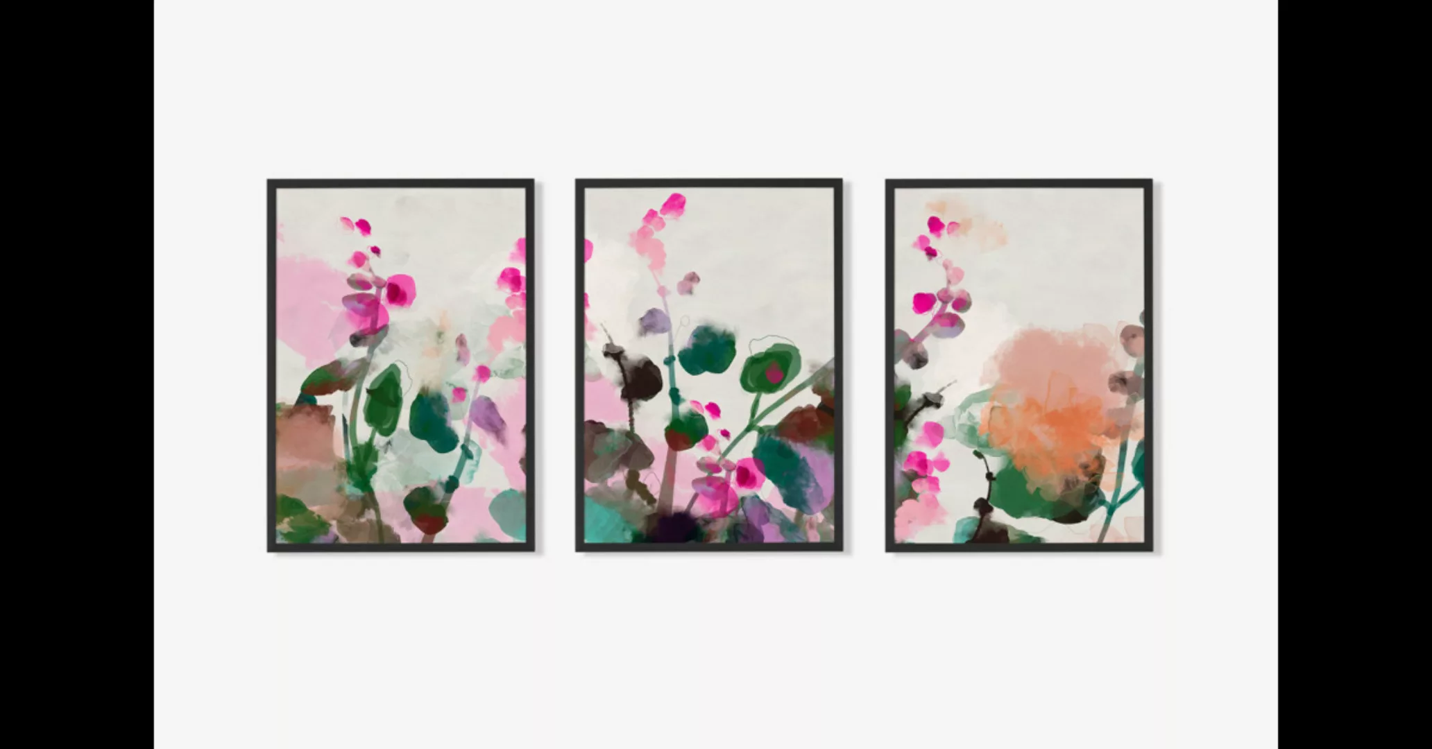 Ana Rut Bre, 'Wild Flowers' 3 x gerahmte Kunstdrucke (A3) - MADE.com günstig online kaufen