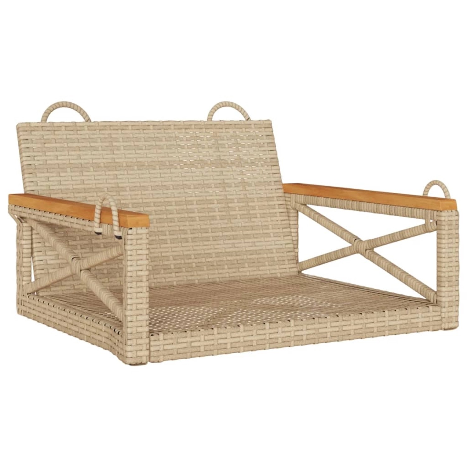 furnicato Hängesessel Beige 63x62x40 cm Poly Rattan günstig online kaufen