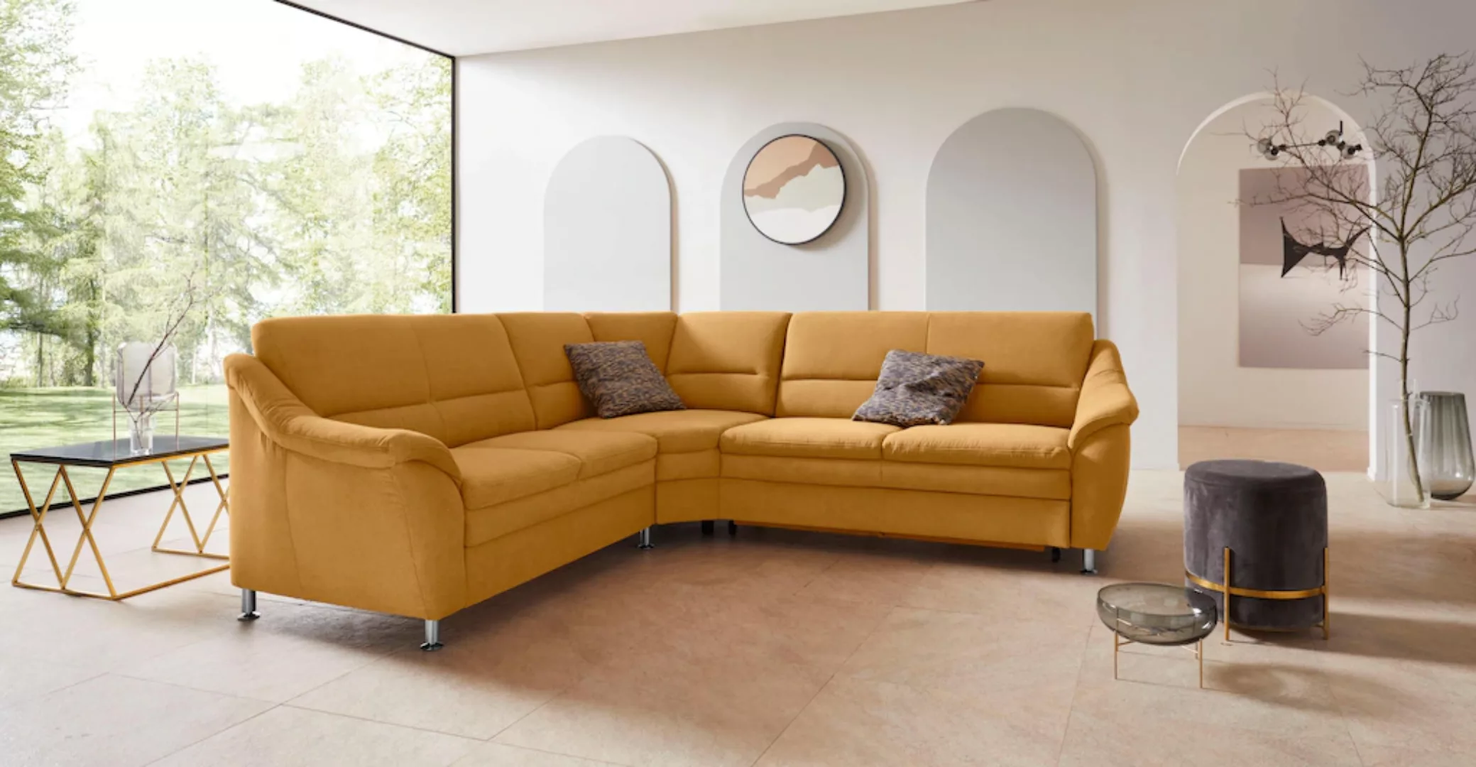 Places of Style Ecksofa "Cardoso L-Form", mit Trapezecke für mehr Sitzkomfo günstig online kaufen