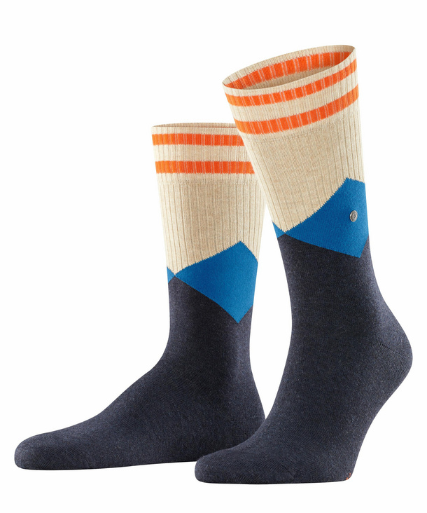 Burlington Sports Rhomb Herren Socken, 40-46, Blau, AnderesMuster, Baumwoll günstig online kaufen