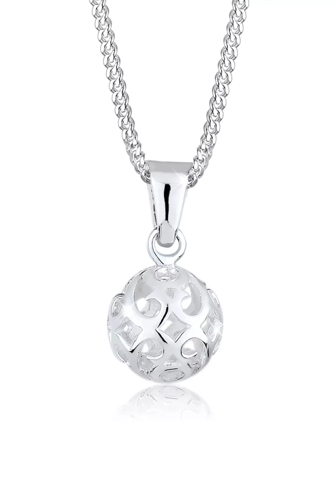 Elli Kette mit Anhänger "Kugel Ornament Verspielt 925 Sterling Silber" günstig online kaufen