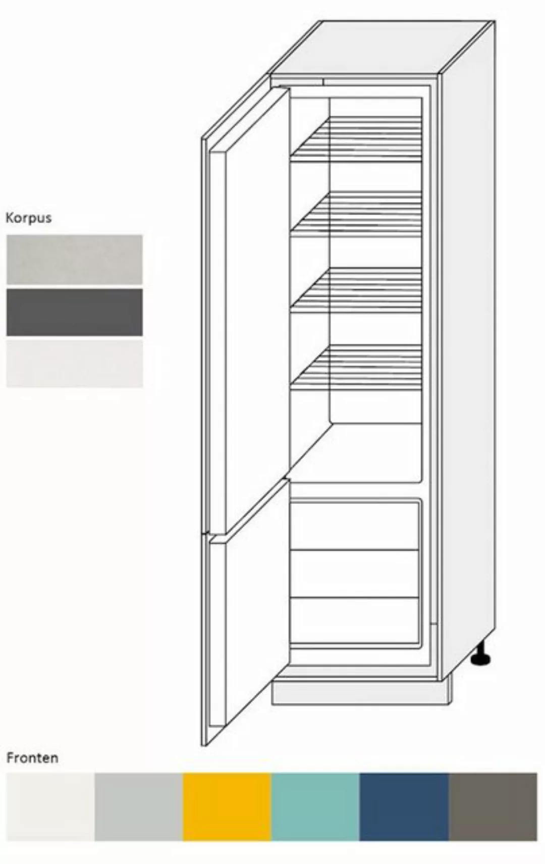 Feldmann-Wohnen Hochschrank Napoli (Napoli, 1-St) 60cm Front-, Korpusfarbe günstig online kaufen