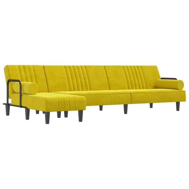 vidaXL Sofa Schlafsofa in L-Form Gelb 260x140x70 cm Samt Chaiselongue günstig online kaufen