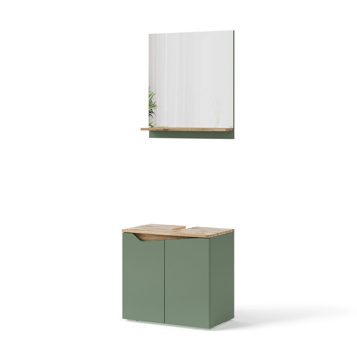 Vicco Badmöbel-Set Marelle, Grün/Artisan, 2 Teile, günstig online kaufen