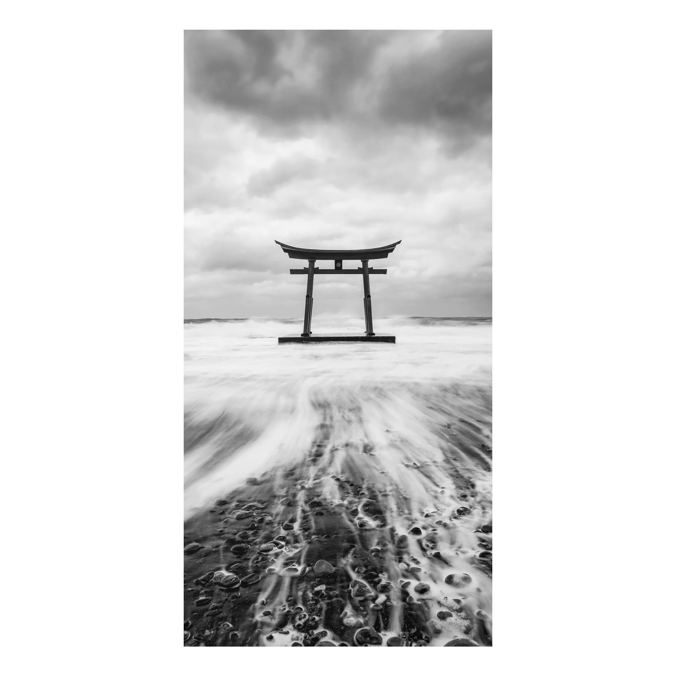 Alu-Dibond Bild Japanisches Torii im Meer günstig online kaufen