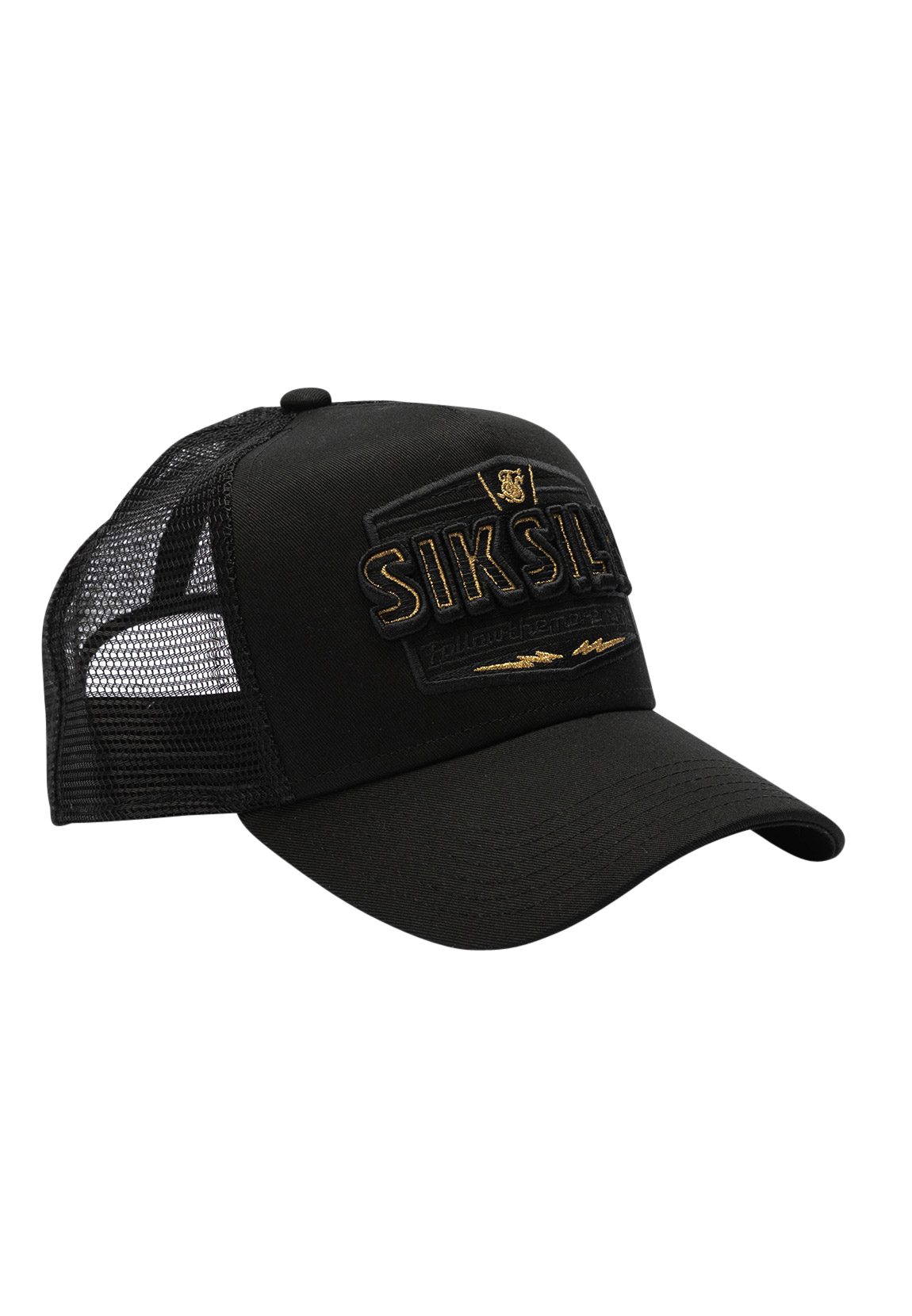 SikSilk Trucker Cap APPLIQUE PATCH MESH SS-20606 Black Gold Schwarz günstig online kaufen