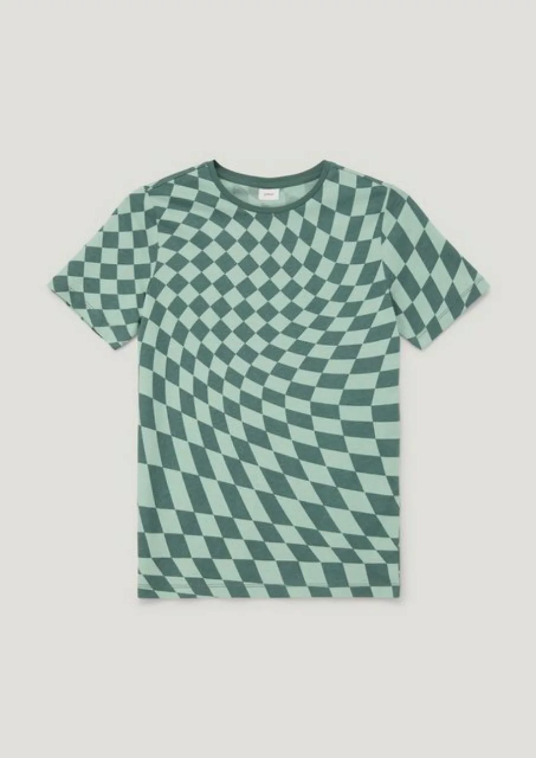 s.Oliver Kurzarmshirt Jerseyshirt mit Allover-Print günstig online kaufen