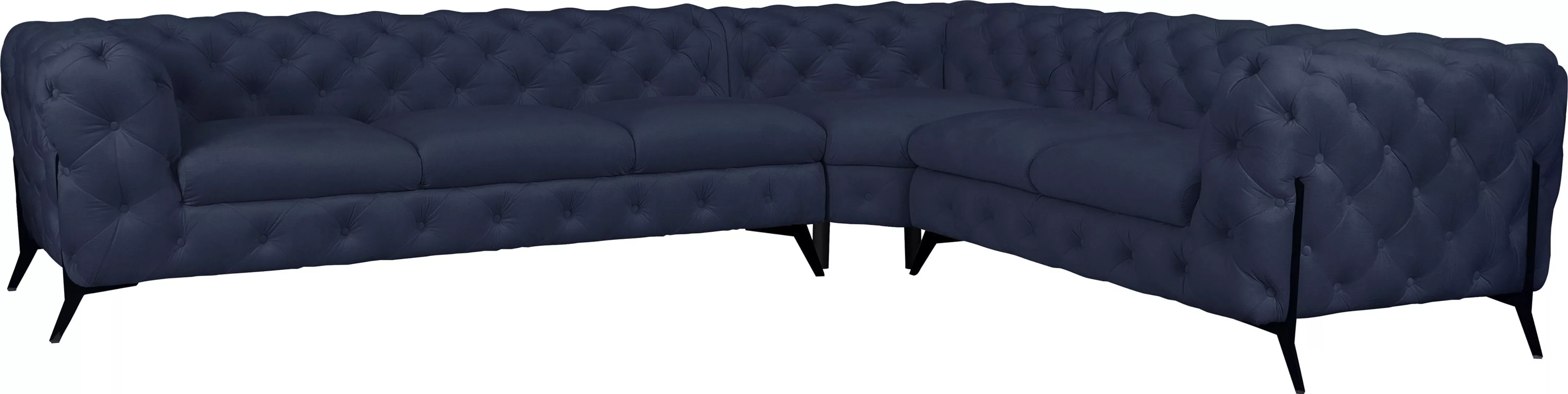 Leonique Chesterfield-Sofa »Amaury L-Form«, großes Ecksofa, Chesterfield-Op günstig online kaufen