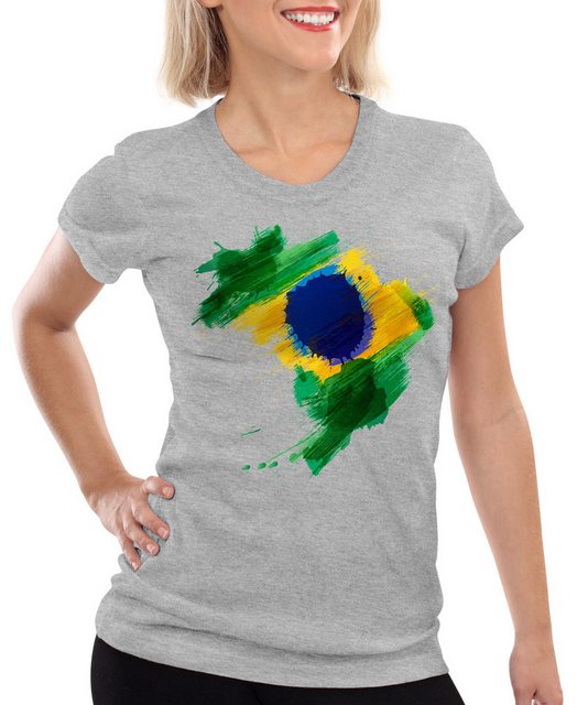 style3 T-Shirt Flagge Brasilien Fußball Sport Brazil WM EM Fahne günstig online kaufen