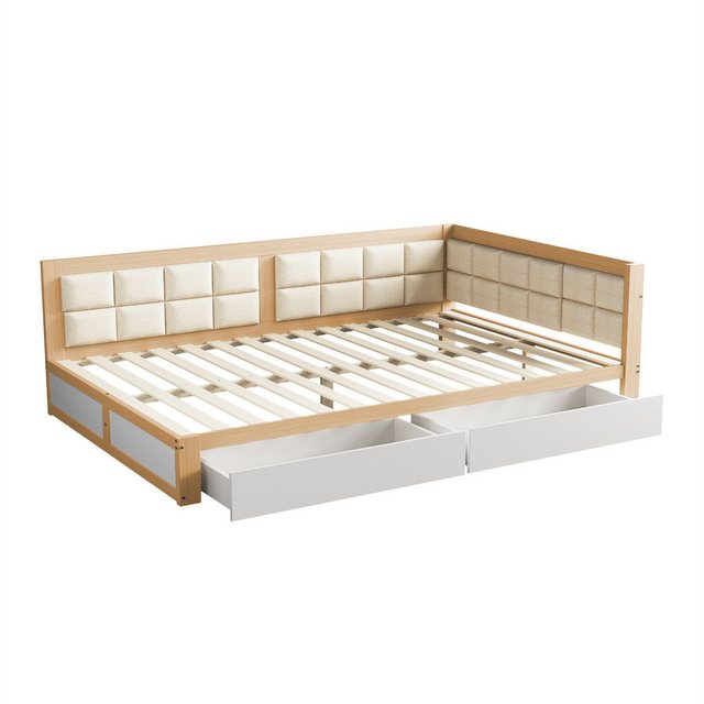 autolock Daybett Sofabett,Holzbett 140x200 Multifunktionsbett, weiche Rücke günstig online kaufen