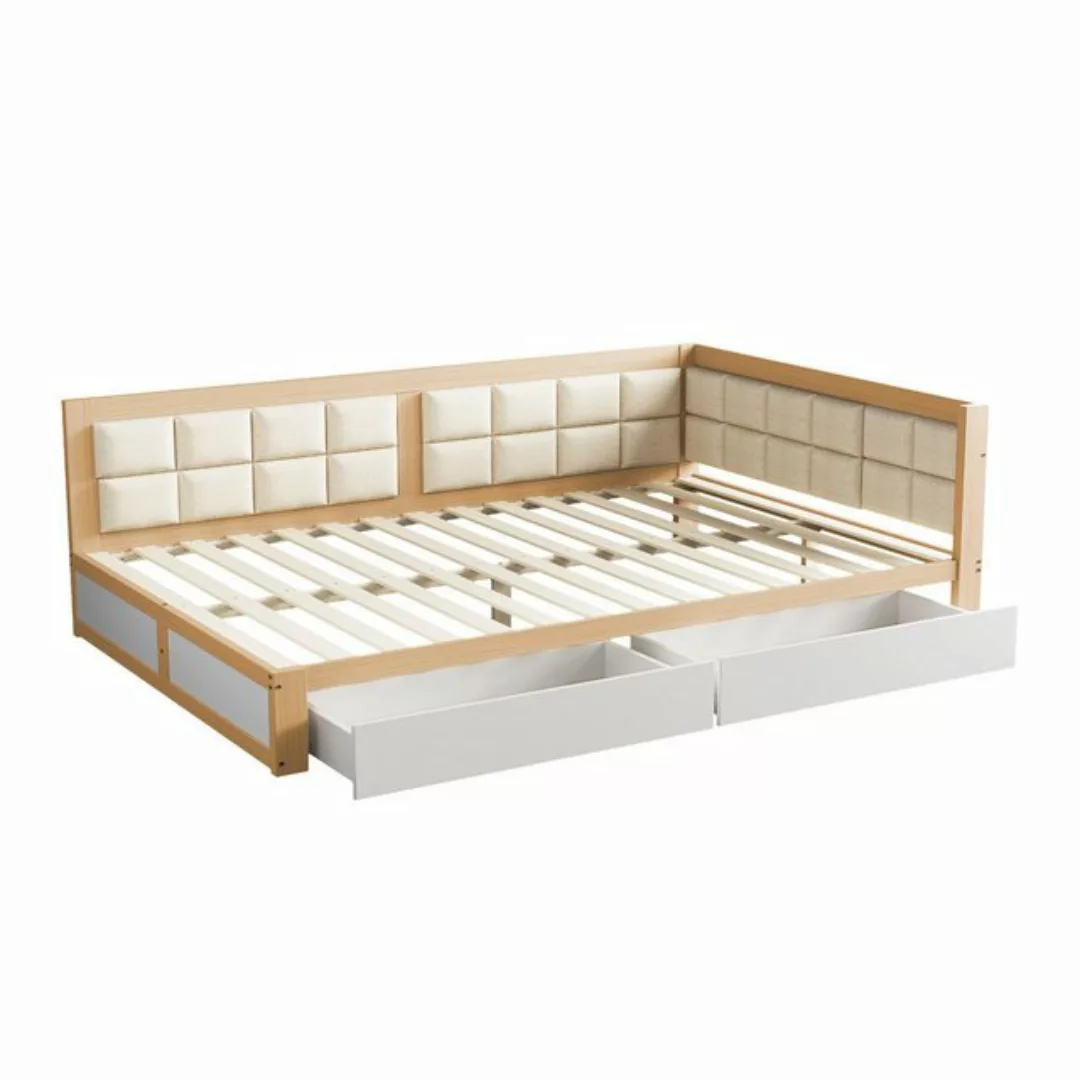 autolock Daybett Sofabett,Holzbett 140x200 Multifunktionsbett, weiche Rücke günstig online kaufen