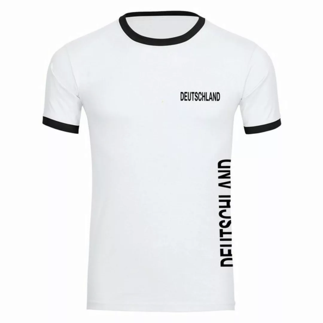 multifanshop T-Shirt Kontrast Deutschland - Brust & Seite - Männer günstig online kaufen